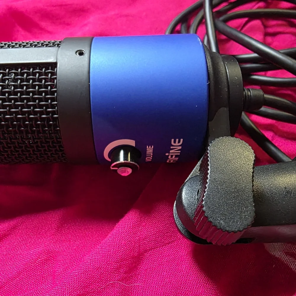Blue and Black USB Microphone